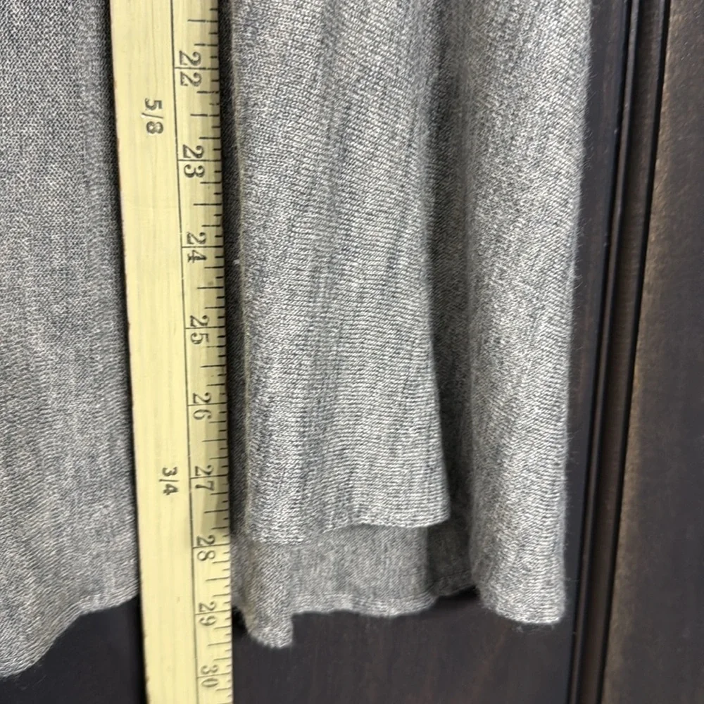 Eileen Fisher Linen‎ Blend Cardigan marbled gray Open Front 3/4 Sleeve Size XS